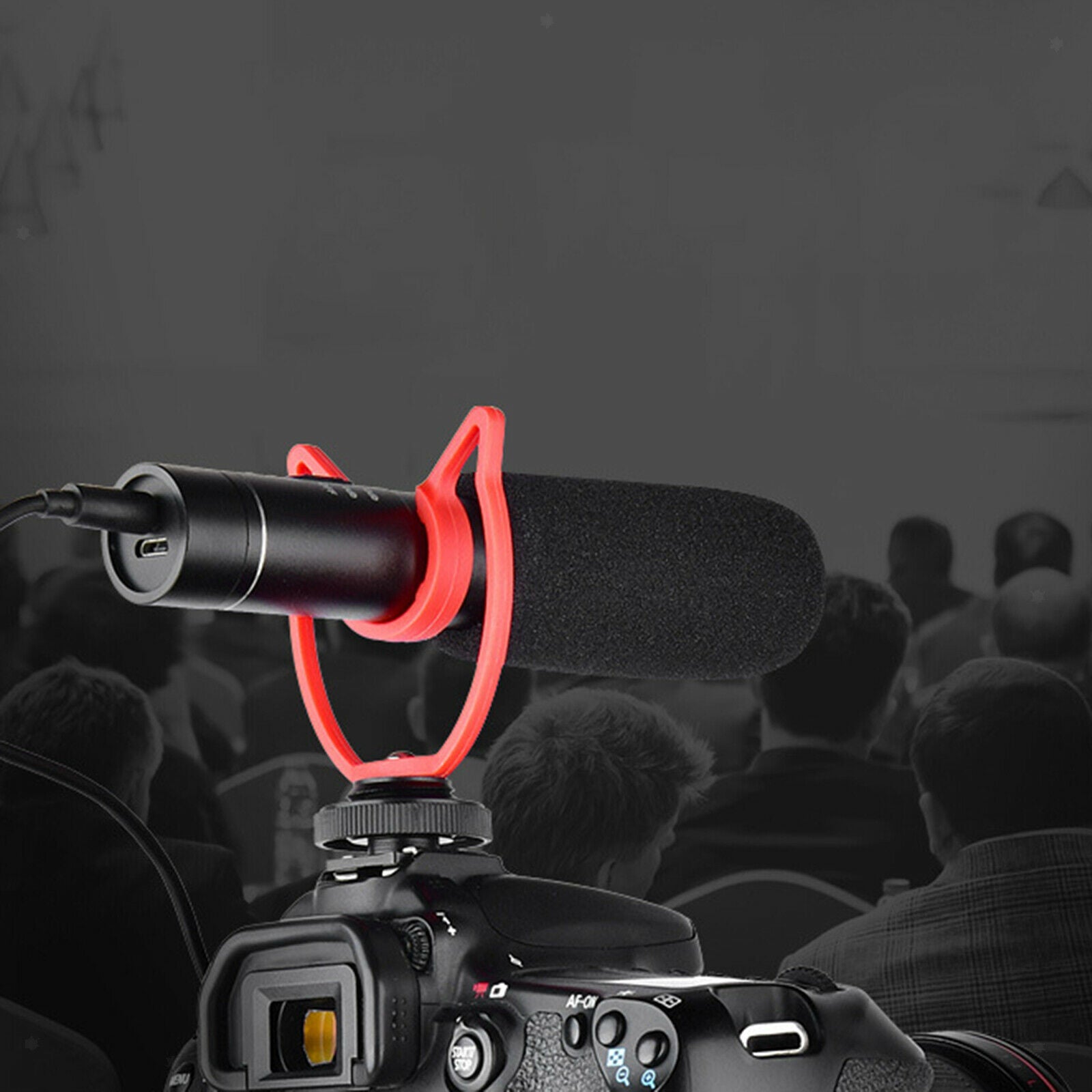 Shotgun Microphone Video Mic Set Windproof Cotton for Camera Laptop Desktop
