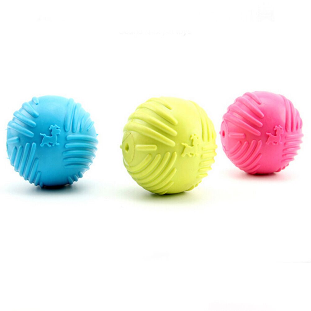 Indestructible Solid Rubber Ball Pet cat Dog Training Chew Play Fetch Bit.l8