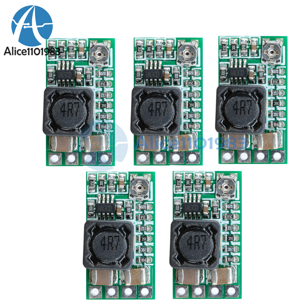 10PCS DC 12-24V To 5V 3A Step Down Adjustable Buck Converter Power Supply Module
