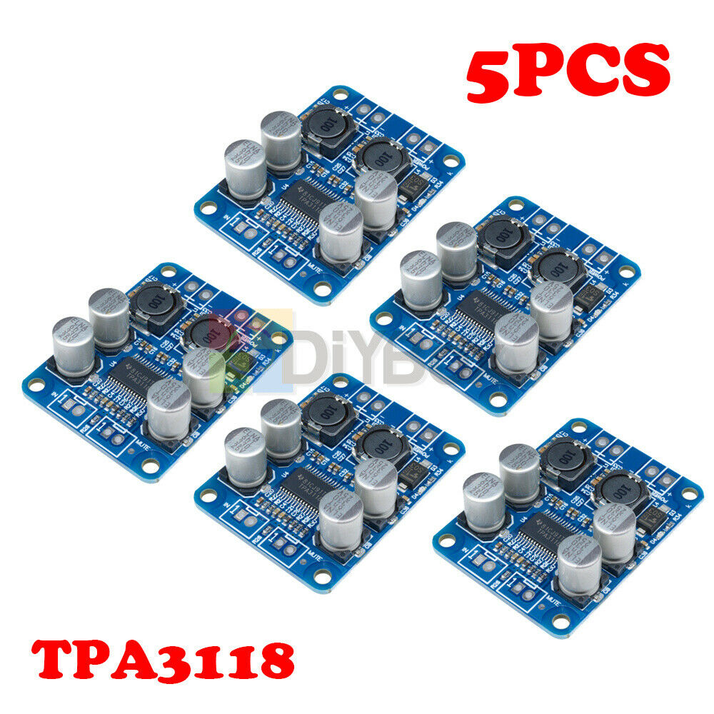 5PCS 60W TPA3118 PBTL Mono Digital Amplifier Board 1X60W 12V 24V POWER AMP Car