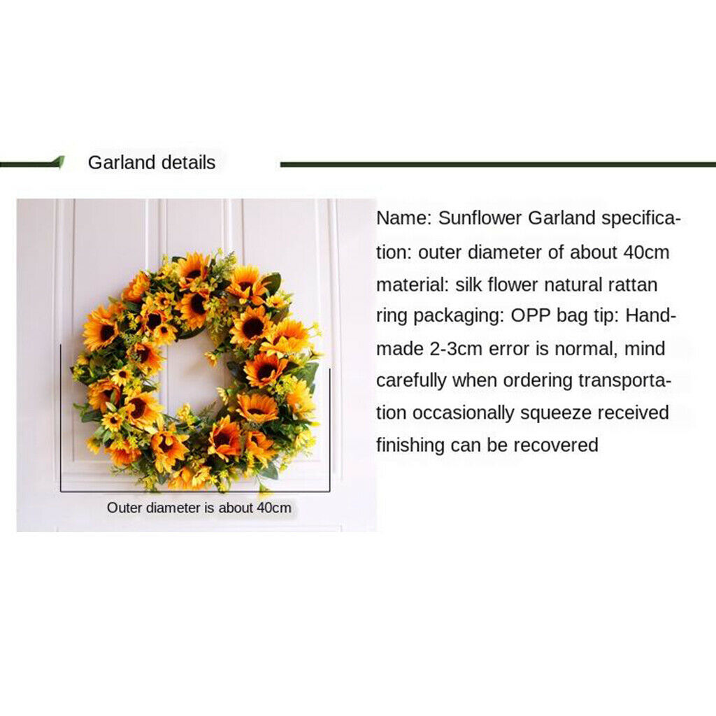 Wreath Flower Wreaths for Front Door 16'' Front Door Wreath Home Decor for