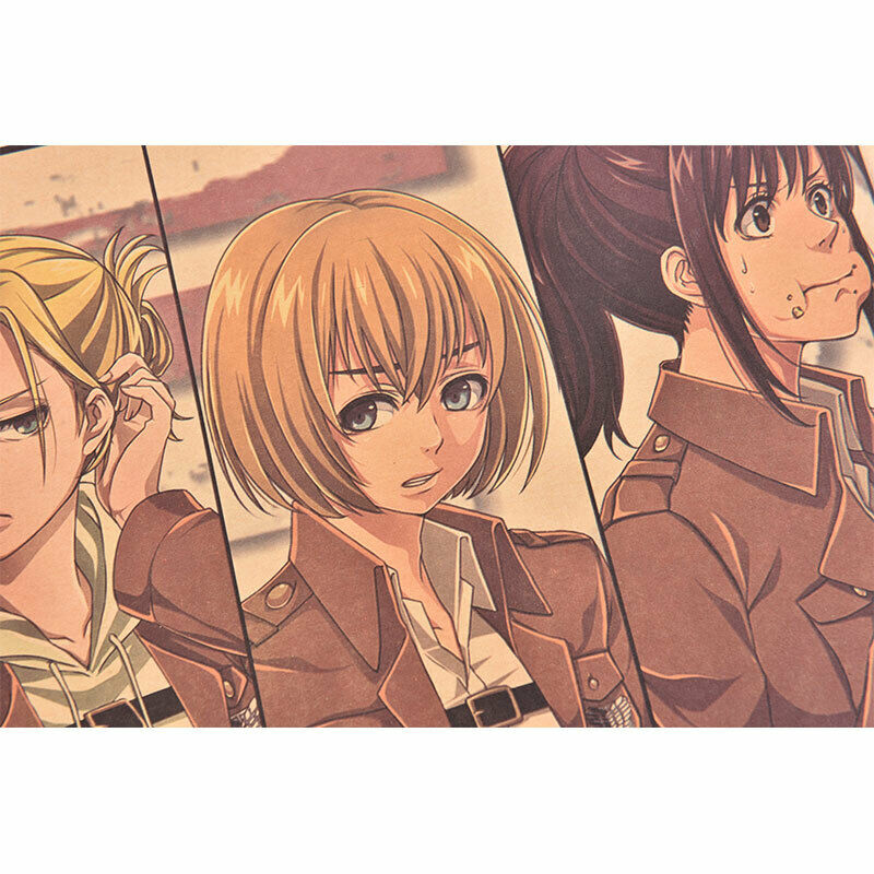 Character Collection Poster Cartoon Anime Kraft Paper Wall Stick.l8