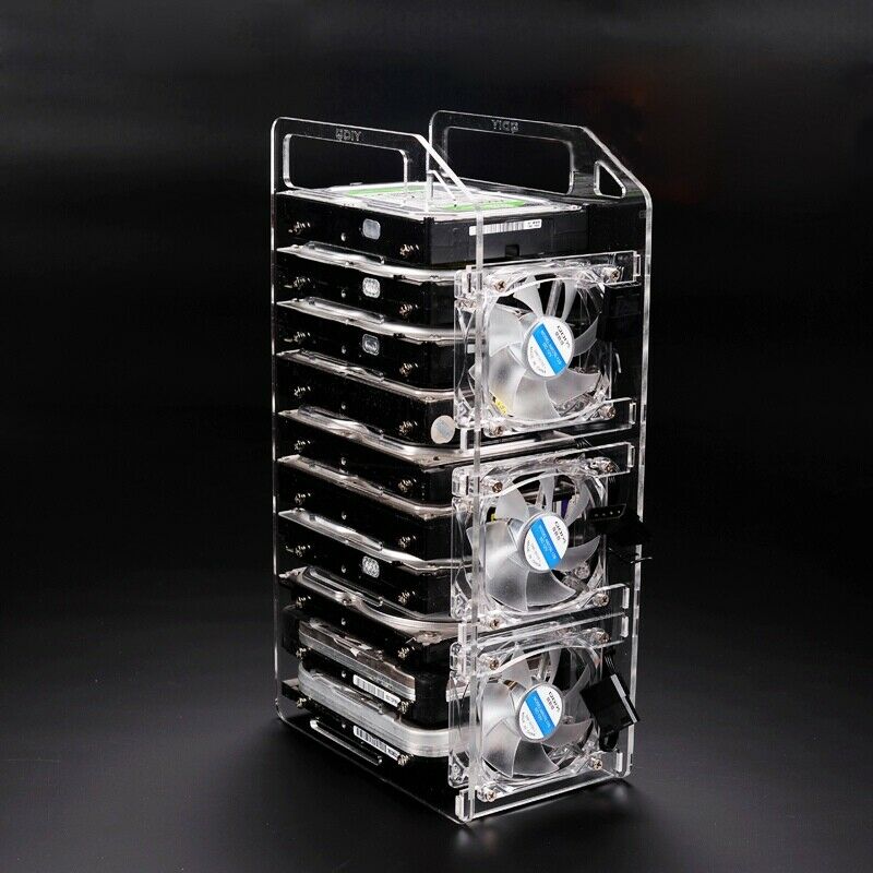 6 Layers Enclosure Disk Bracket Test Bench Case Set Tool Hard Drive 3.5inch HDD
