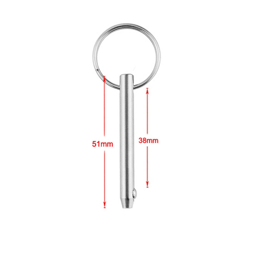 4PCS 5x51mm Stainless Steel Bimini Top Quick Release Pins Hardware for Boat