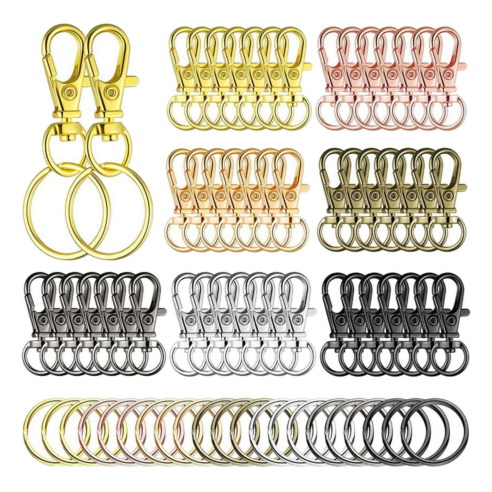 96pcs Metal Lanyard Hook Rotary Release Snap Lobster Clasp Paracord