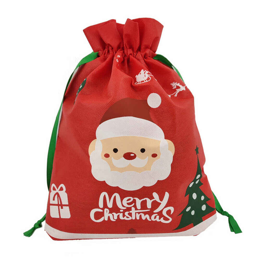 Christmas Santa Claus Drawstring Christmas Gift Candy Bag Xmas Holder B.l8