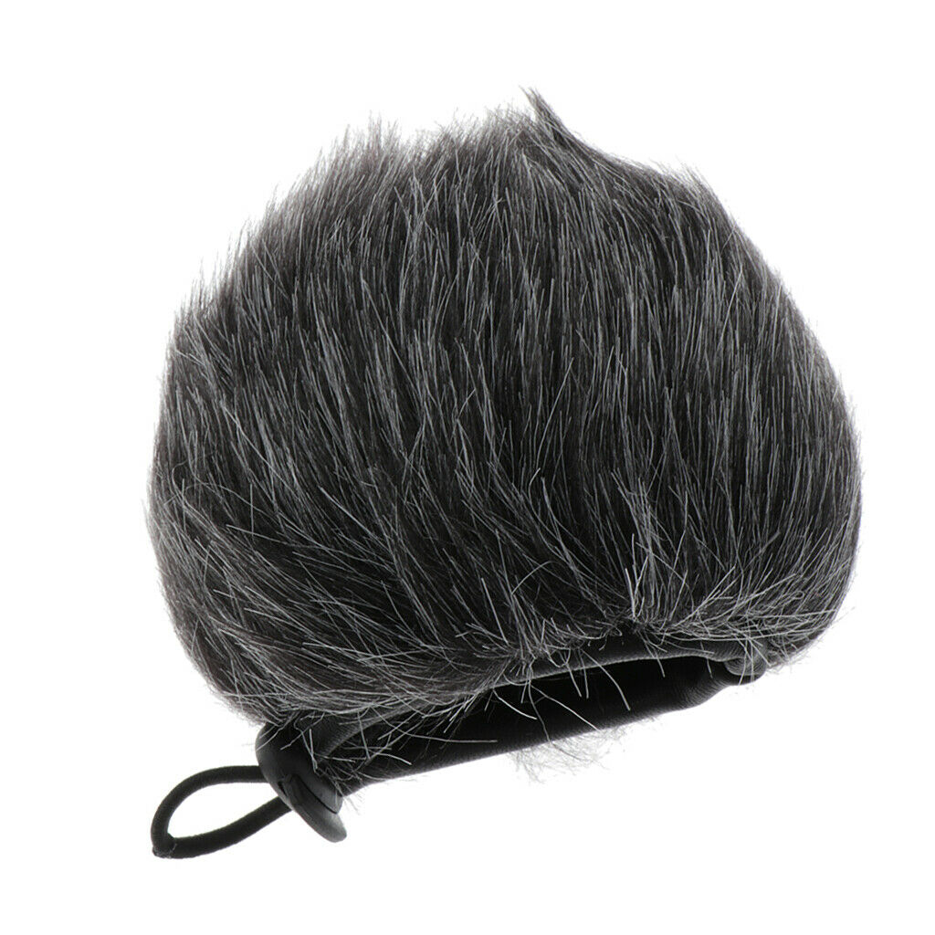 Handheld Microphone Furry Cover Windscreen Artificial Fur Muff Wind Cover