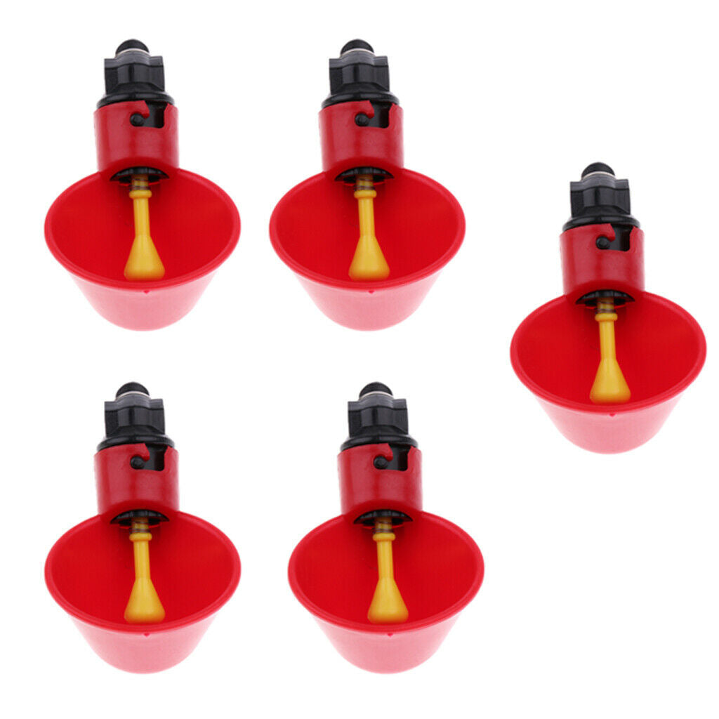 10x Plastic Water Drinker Cups Poultry Drinking Bowls for Automatic Waterer