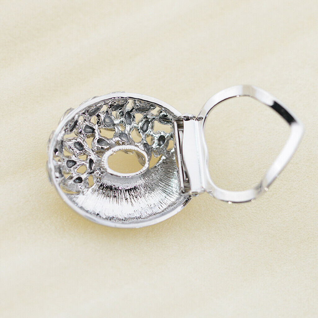 Women Shawl Ring Clip Scarves Fastener Rhinestone Crystal Silk Scarf Buckle