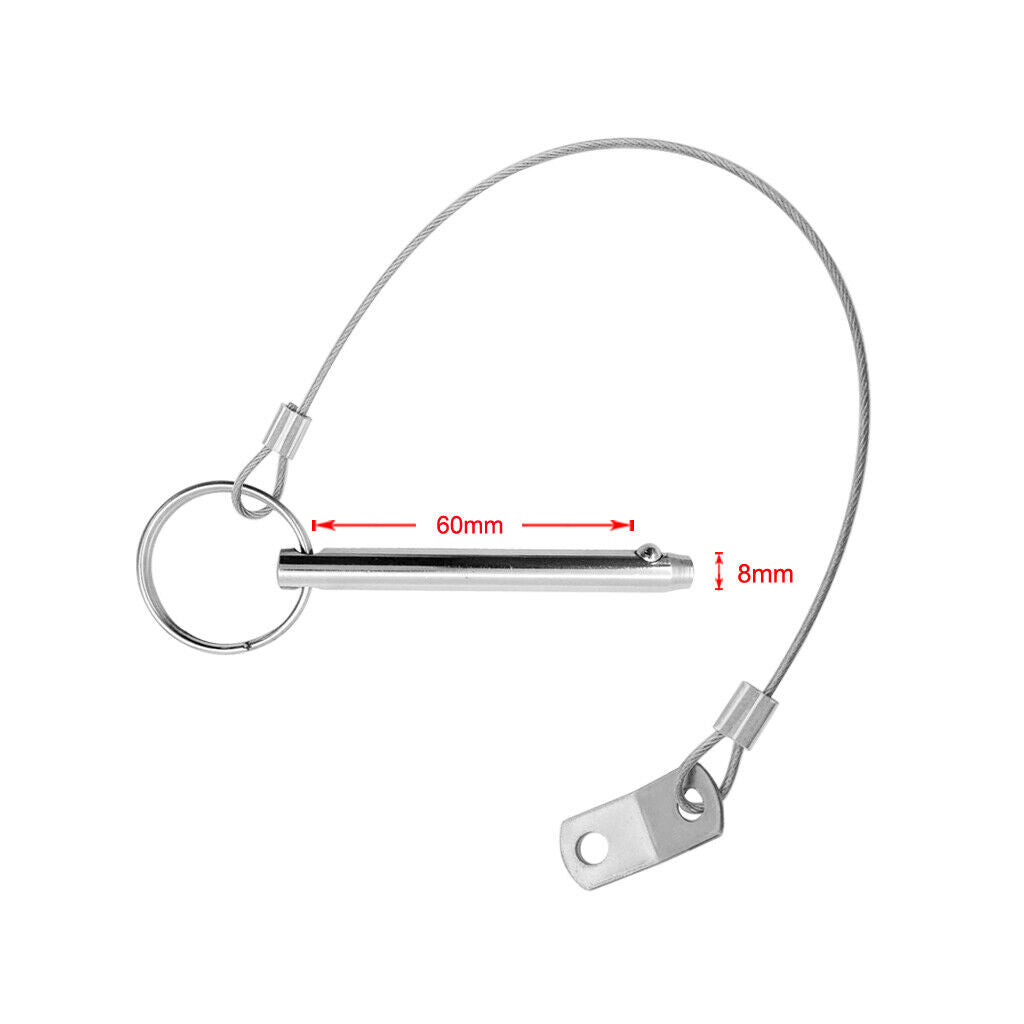 Marine Boat Bimini Top 316 Stainless Steel Pin with 240mm Lanyard