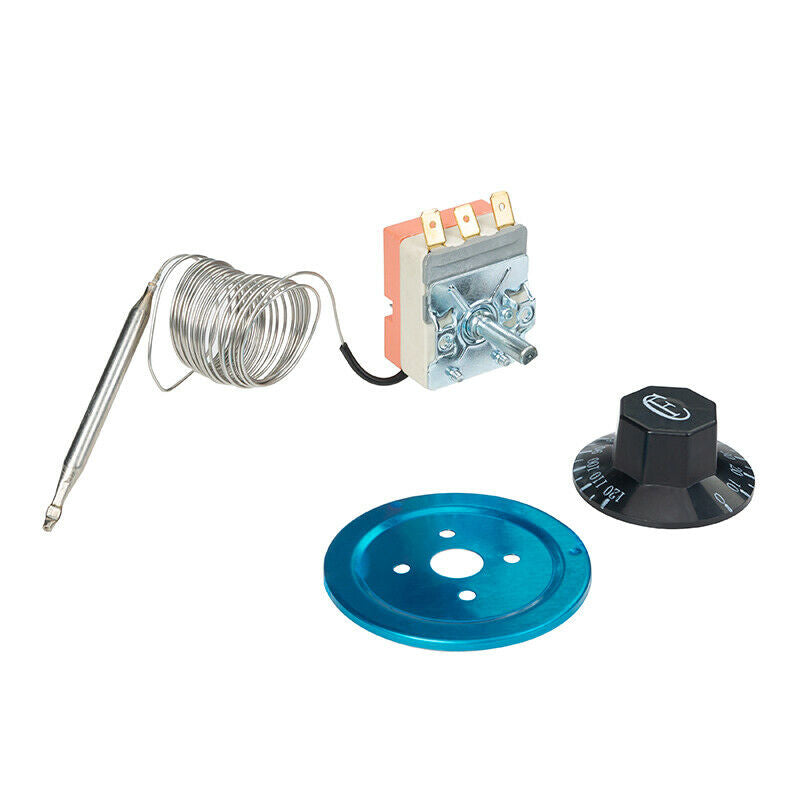 Adjustable Thermostat Water Temp Switch Probe Kit Electric Radiator Fan Control