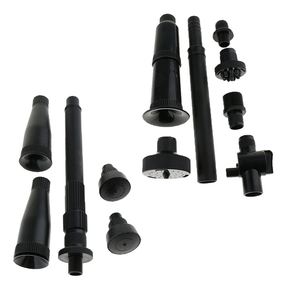 Aquarium   Tank Fountain Pond Submersible Water Pump Nozzle Head Kit S