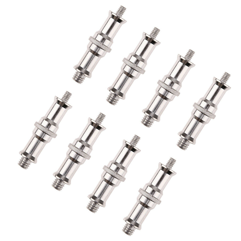 8 Pieces 1/4" to 3/8-Inch Male Spigot Adapter for Studio Flash Light Stand