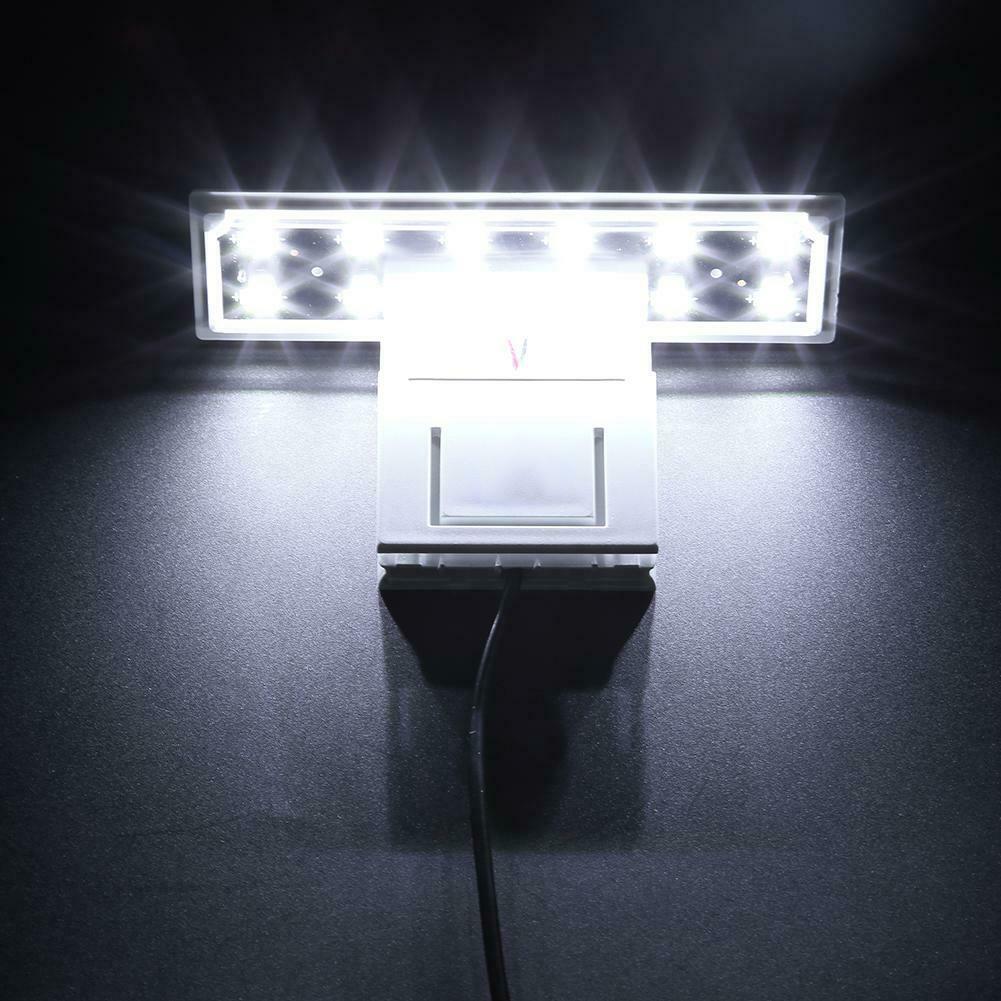 Plants Grow Clip-on LED Aquarium Light with EU Plug for Coral Reef Cabin Glass