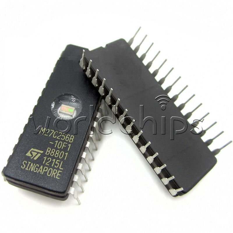 2PCS IC 27C256 CDIP-28 M27C256B-10F1 ST NEW