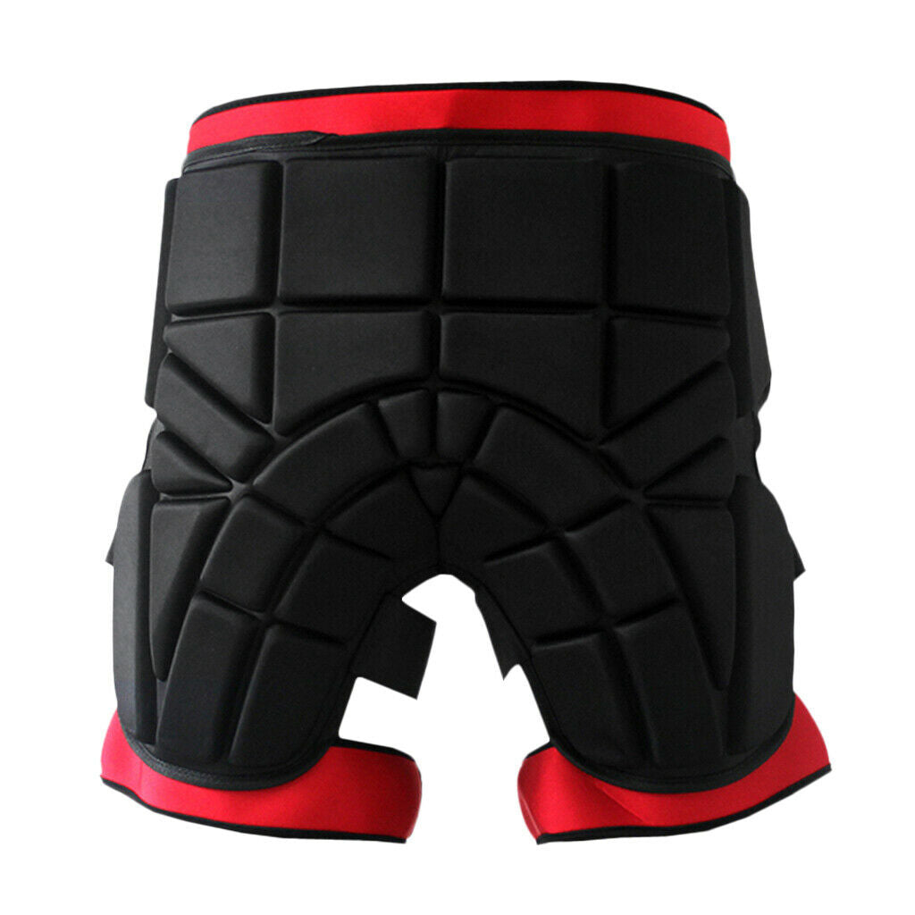 Ski Hip Pad Roller Skate Snowboard Padded Shorts Protector Guard Black Red S