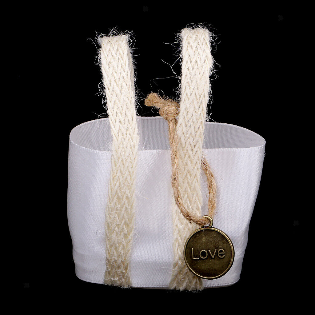 12pcs New Love Pendant Small Sweets Candy Bags with Handle Wedding Favor