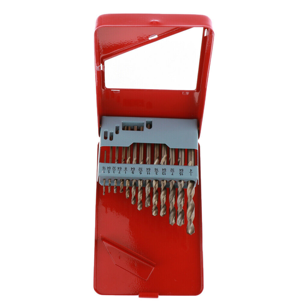 13pcs Torsion Twist Drill Bits Straight Shank HSS High Quality Steel Drill Bits