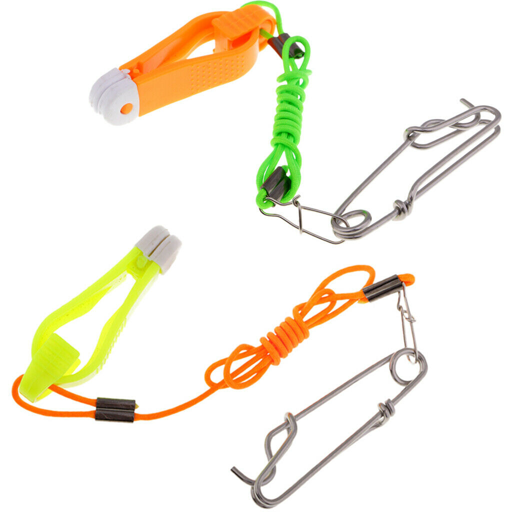Mini Power Grip Plus Downrigger 17" Leader with Long Line Snaps Orange