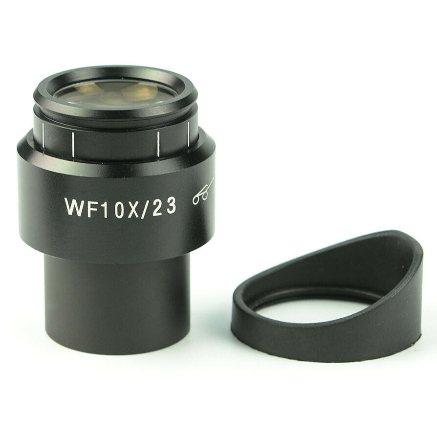 10X Microscope Eyepiece 30mm High Eyepoint Ocular Diopter Adjustable Wide Field