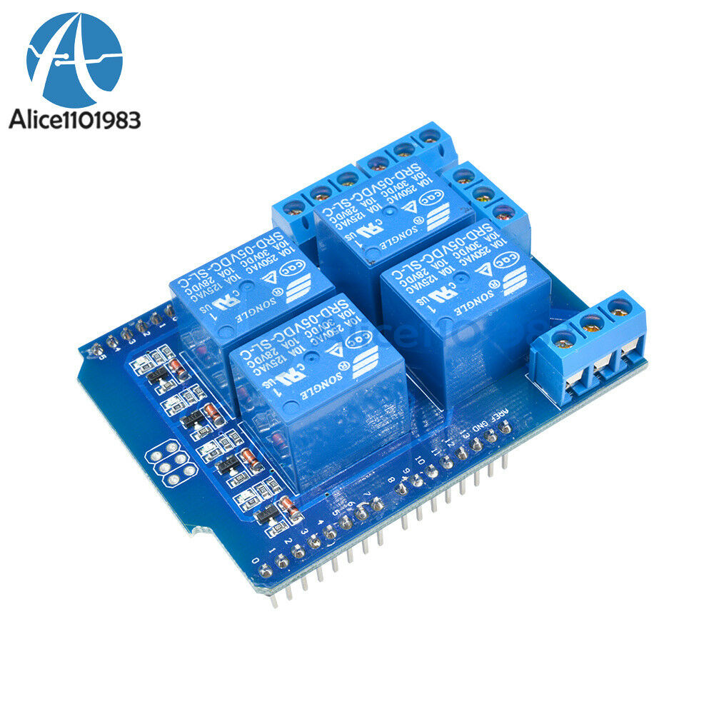 DC 5V 4 Channel Relay Shield Terminal Expended Board for Arduino UNO R3