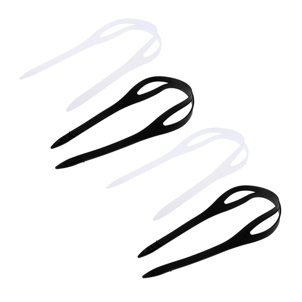 Lots 4 Swim Goggles Straps Rope Racing Swimming Eye Glasses Cord Black+White