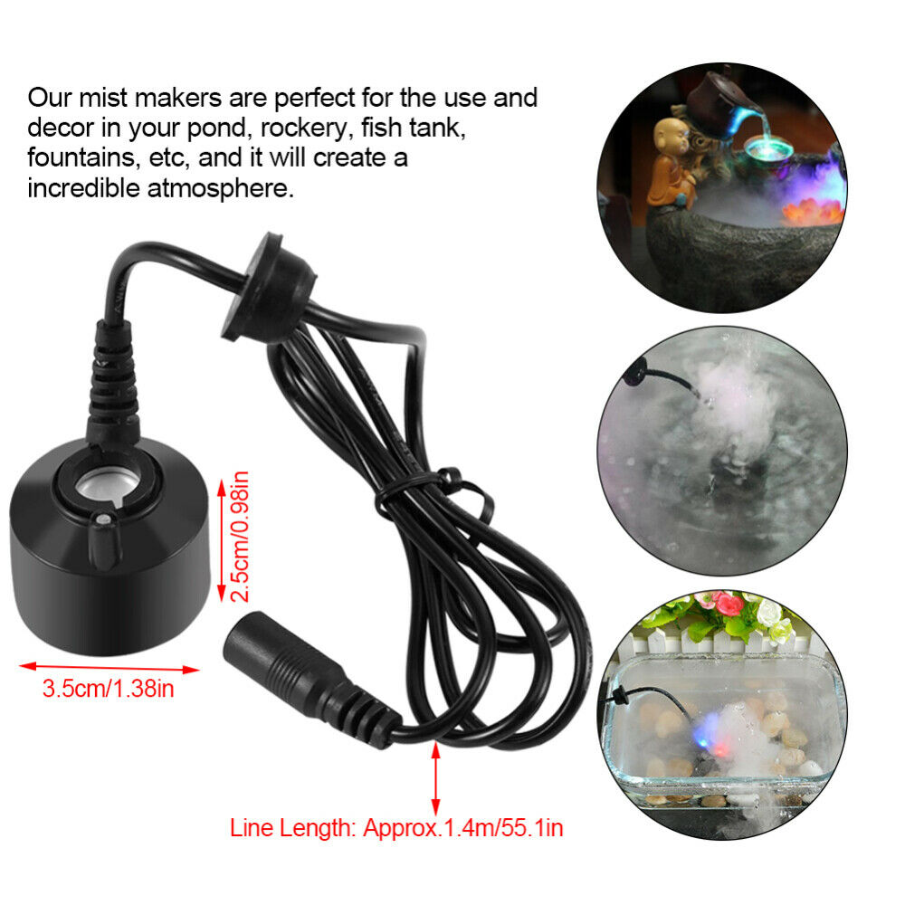 Mist Maker Aquarium Fish Tank Fogger Atomizer Air Humidifier Water Fountain Pond