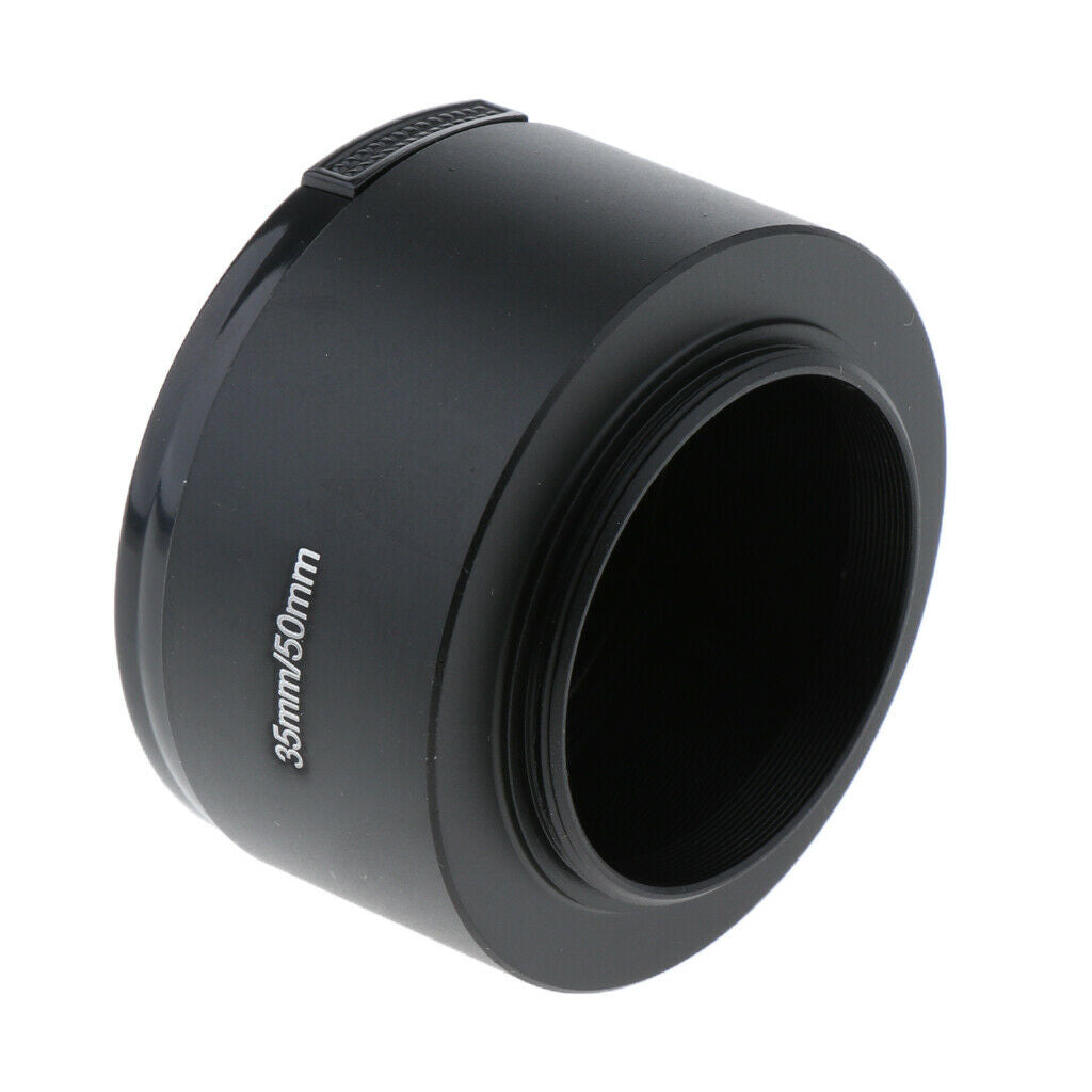 2 Pieces 35mm Metal Lens Hood for 35mm f1.7 / 50mm f1.4 CCTV Black + 46mm Lens