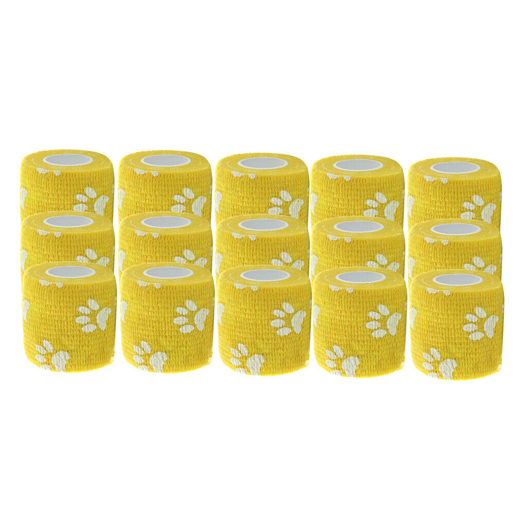 15 Rolls of Claw Gauze Tape for Dog Cohesive Bandages And