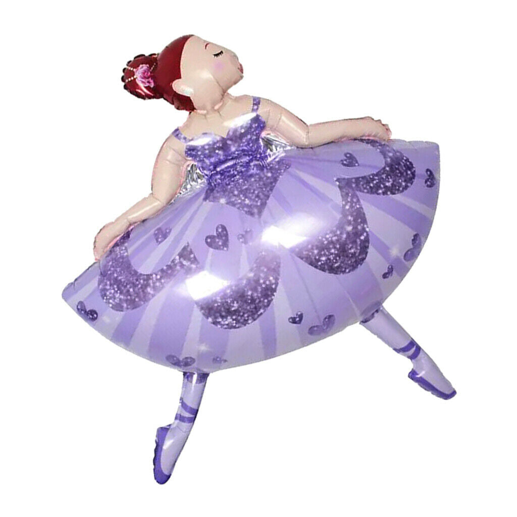 2 Piece Set Ballerina Foil Balloons Baby Shower Party Decoration