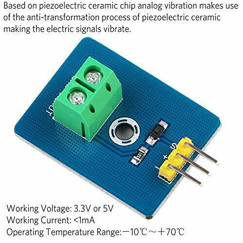 4Pcs for Arduino Analog Ceramic Piezoelectric Vibration Sensor Module 3.3V/5V