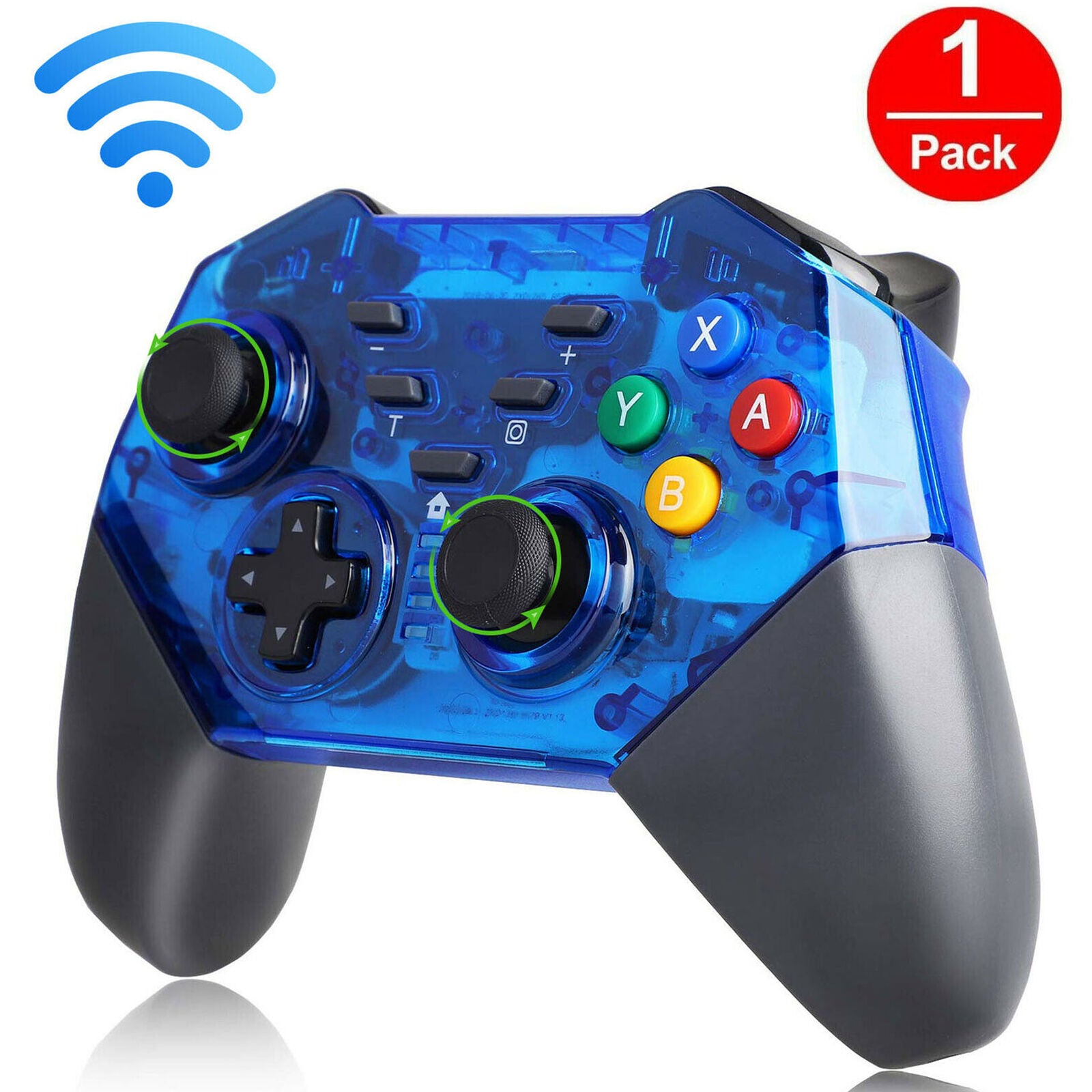 Wireless Pro Controller Remote Gamepad for Nintendo Switch Console Black / Blue