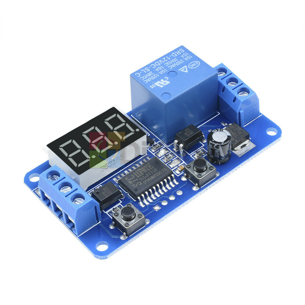 DC12V PLC Automation Digital Delay Relay Timer Control Switch LED Display Module