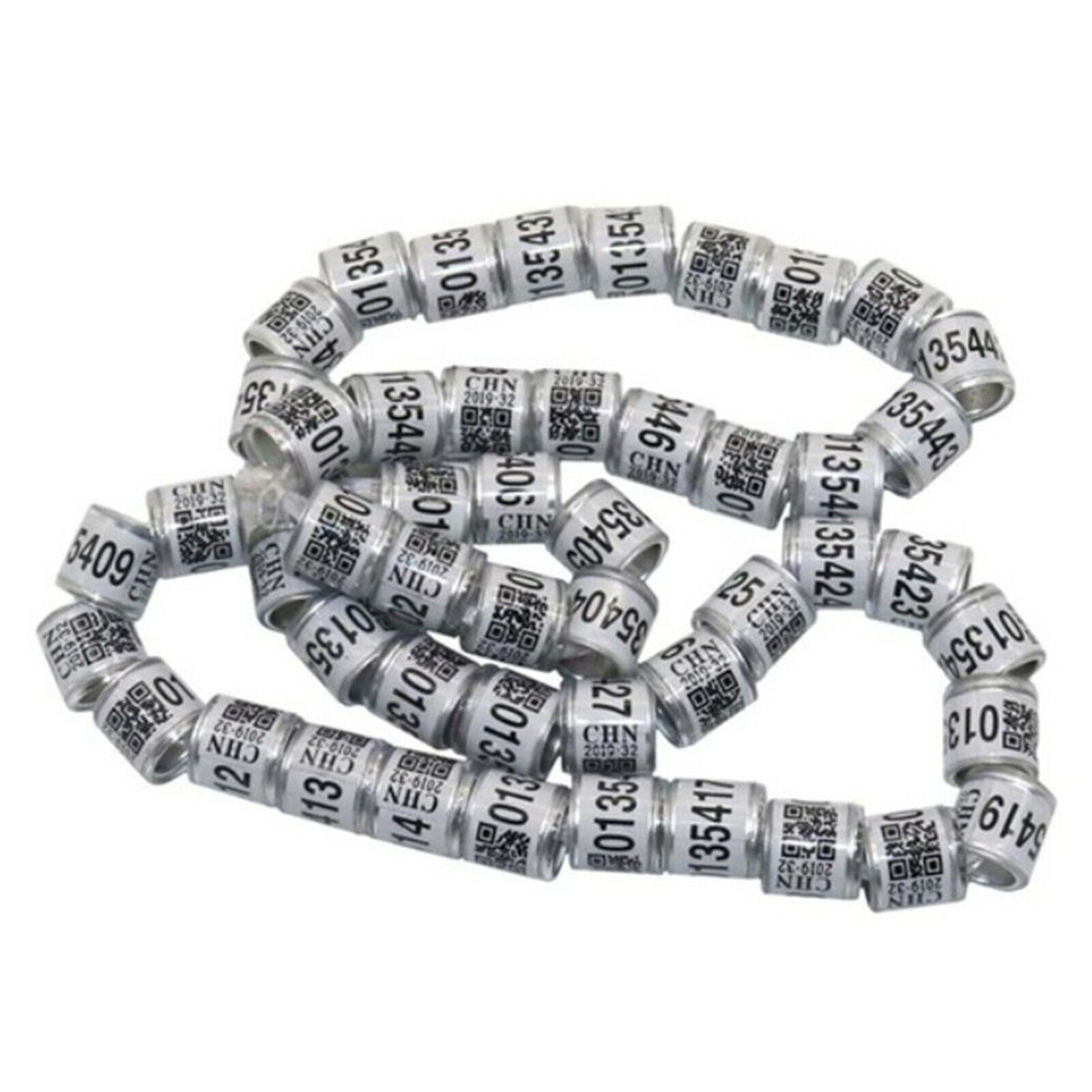 100pcs Identify Dove Rings Leg Rings Pigeon Bands for Canary White