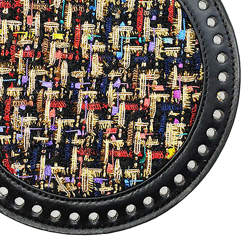 2X Round Crochet Bag Bottom Shaper Pad Insert Base for Purse Making Black+Mixed