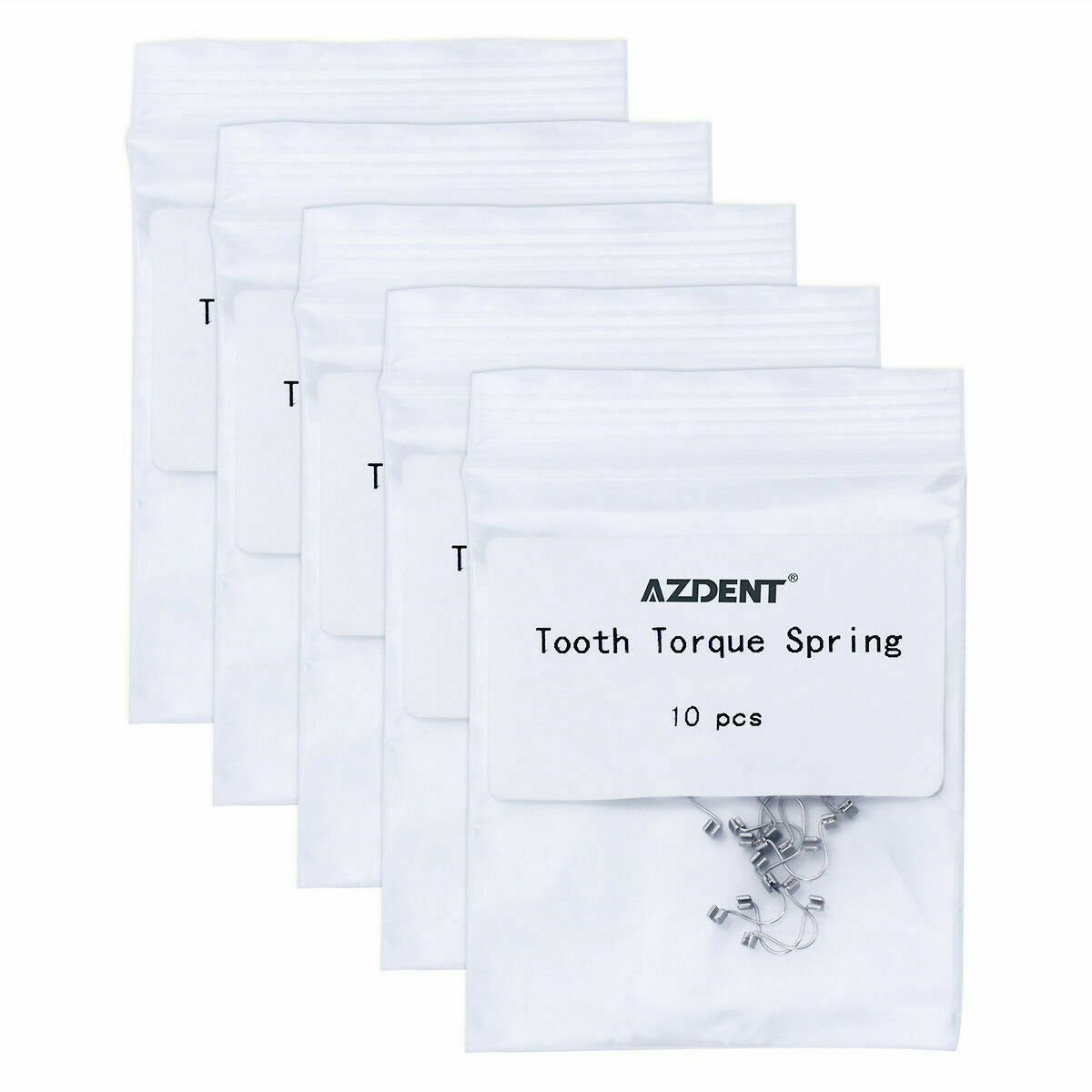 50X Dental Orthodontic Single Anterior Teeth Torque Spring Rectangular 10pcs/Bag