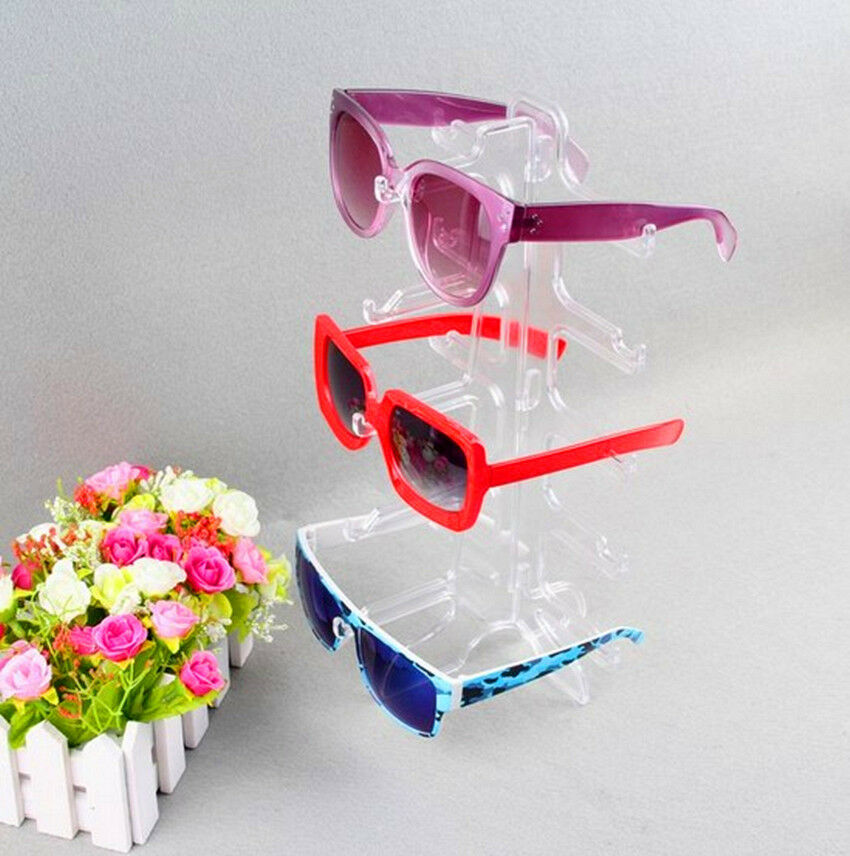 2 Set Small Detachable Glasses Display Shelf Props 5 Pairs Glass Display Tools