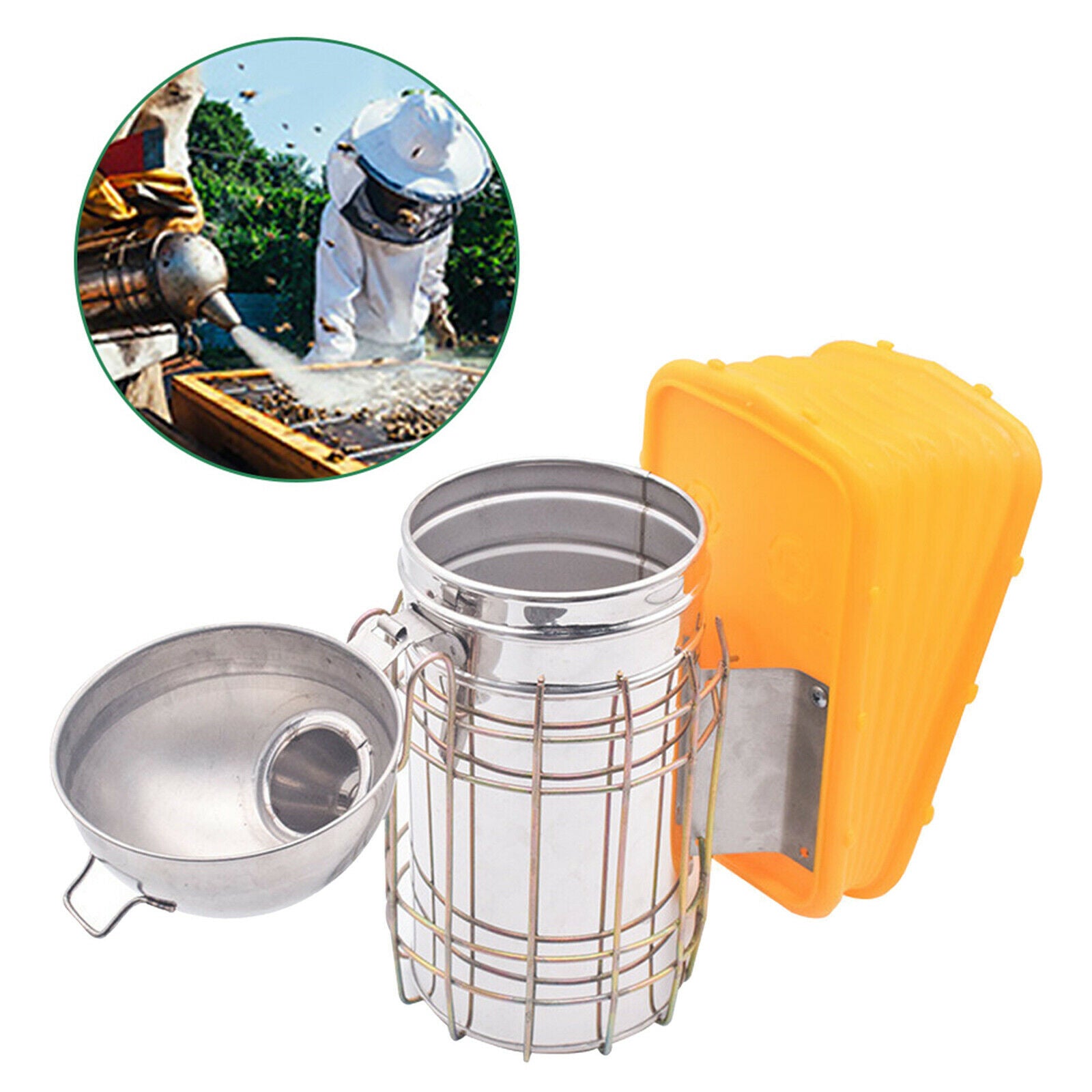 Large 11-inch Bee Hive Smoker for Producing Smoke Working in Bee Hives