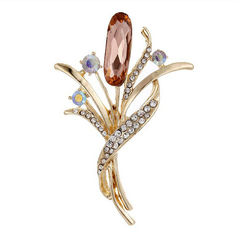Fashion Crystal Flower Brooch Pin Collar Decoration Badge Corsage Jewelry.l8