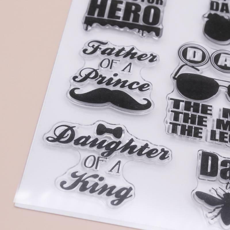 Dad Silicone Clear Seal Stamp DIY Scrapbooking Embossing Photo Album Decorative