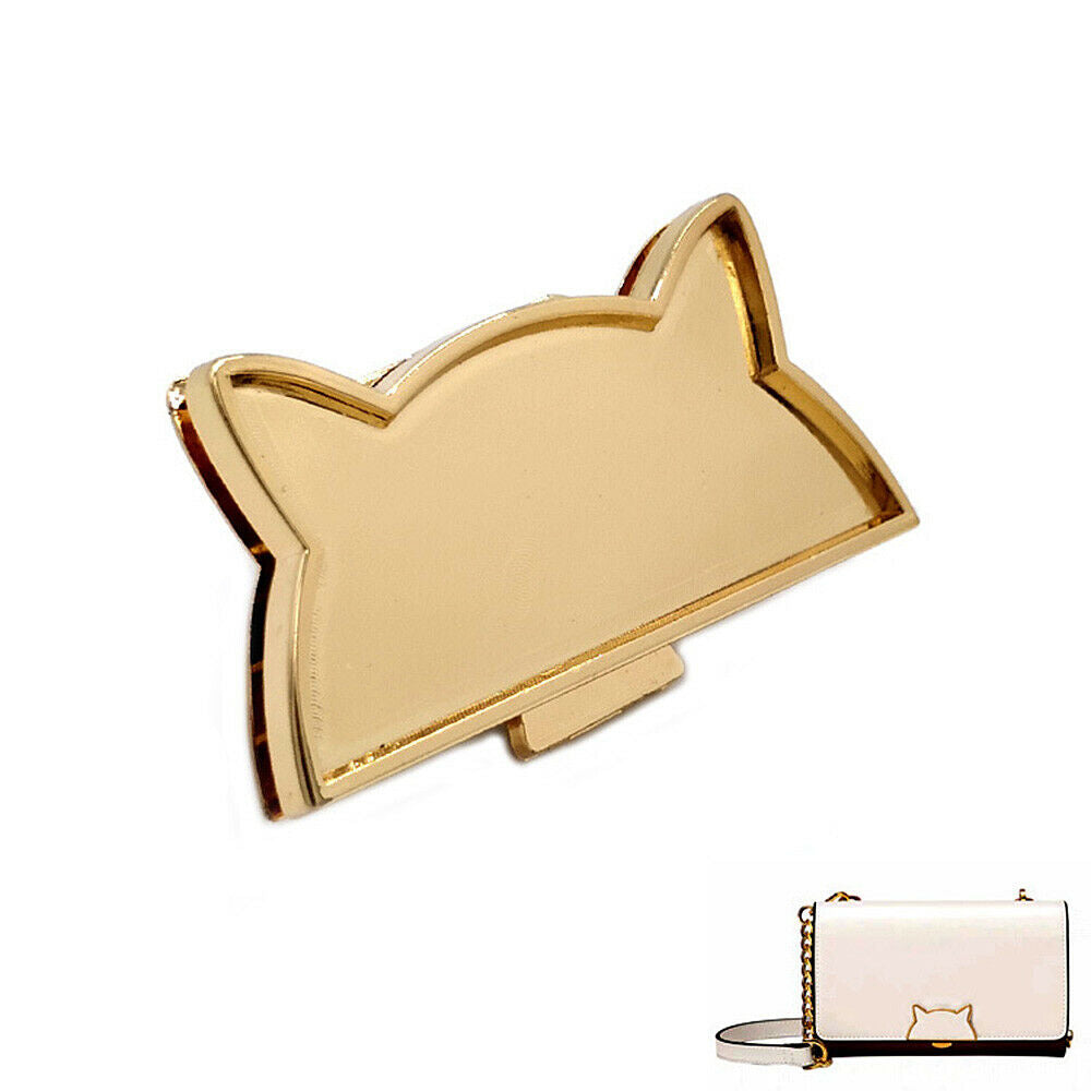 Cat Head Bag Clasp Twist Turn Lock Repair DIY Handbag Purse Hardware Accessories