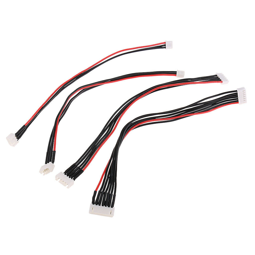 4 Pieces 2s 3s 4s 6s 20cm Lipo Charging Cable For Lipo Balance Cable