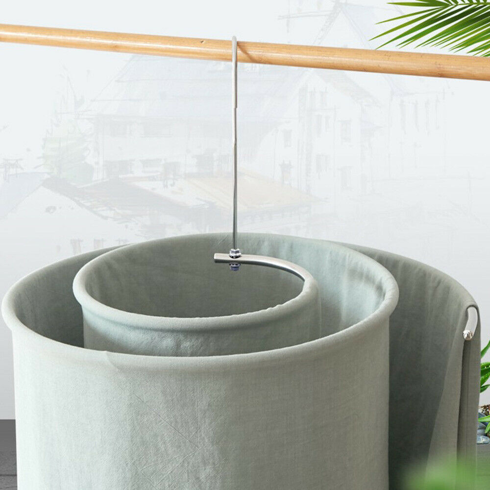 Stainless Steel Balcony Outdoor Spiral Shaped Drying Rack Quilt Sheet Hanger