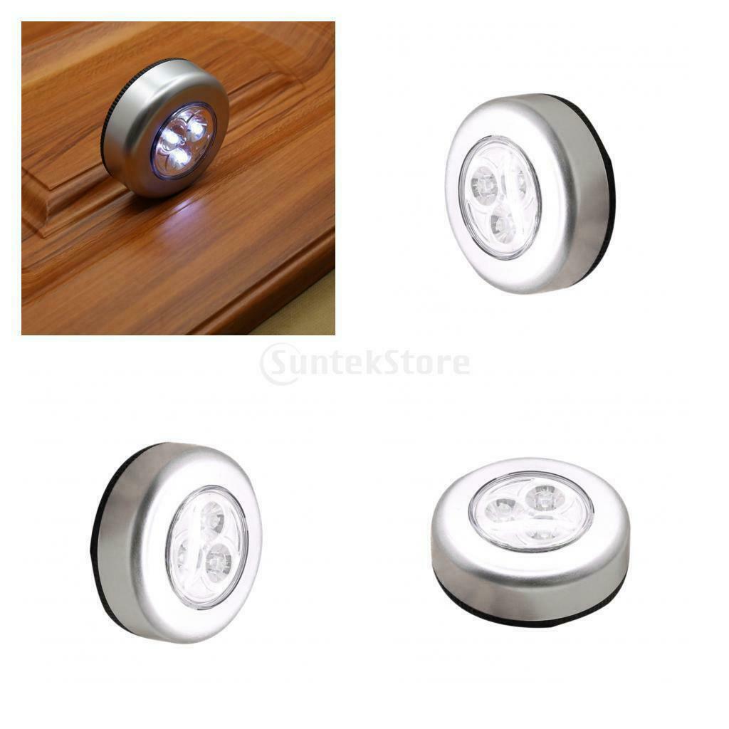 4Pcs LED Puck Lights, Kitchen Under Cabinet Lighting with Remote Control,