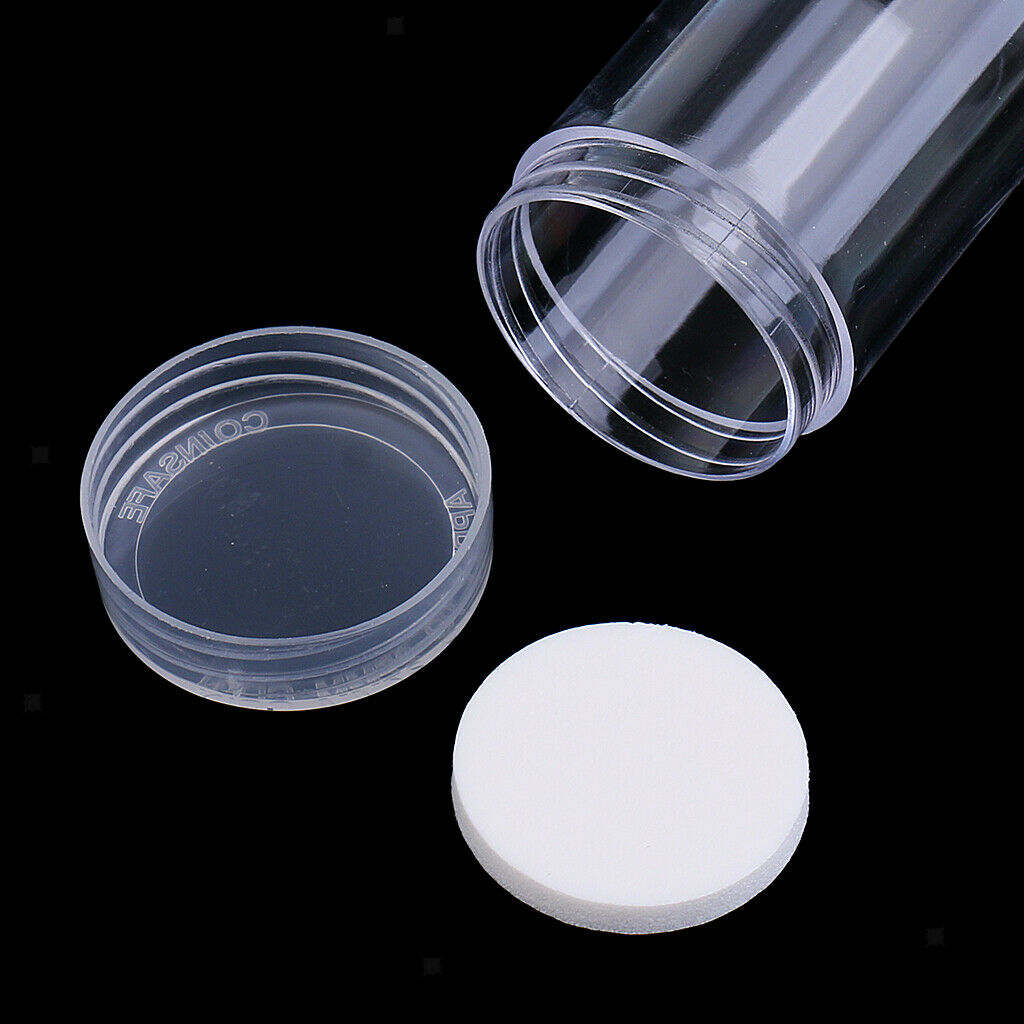 10pcs 27mm Coins Collection Storage Sleeves Coin Protective Tube Organizer