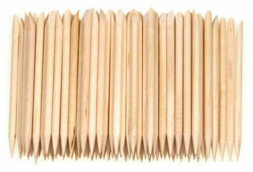 100X Nail Art Cuticle Pusher Remover Pedicure Manicure Orange Wood Sticks Tool