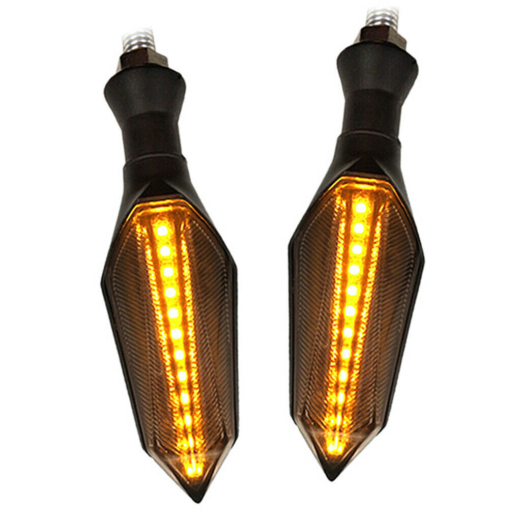 2X 2pcs Motorcycle LED Turn Signal Indicator Light Lamp Sweeping Sequential