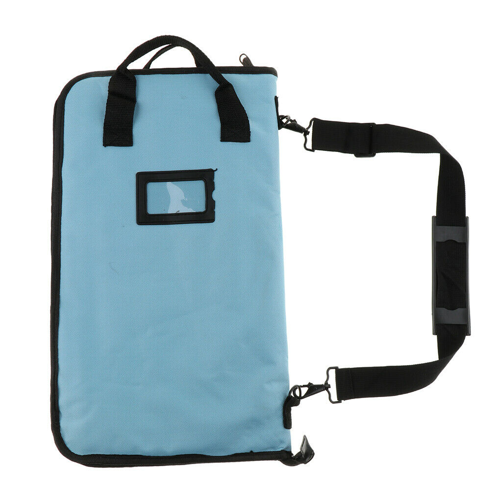 Drum Stick Holder Waterproof Padded Stick Bag for Drum Percussion Blue