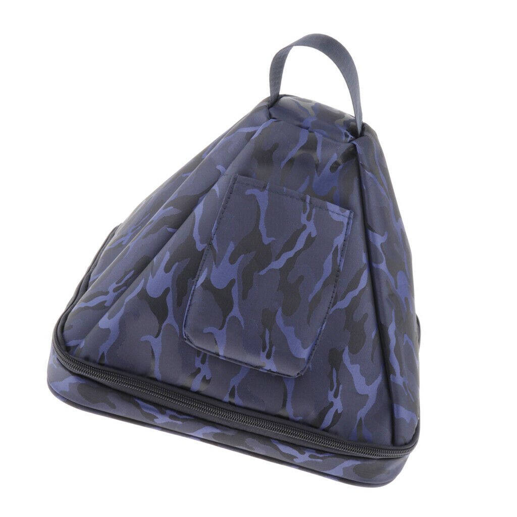 Crystal Singing Pyramid Traveling Carry Bag Case 10inch Blue Camouflage