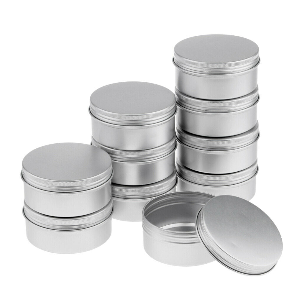 (50ml &150ml) 20 Pcs Metal Tin Cans, Round Empty Container Cans with Screw Caps